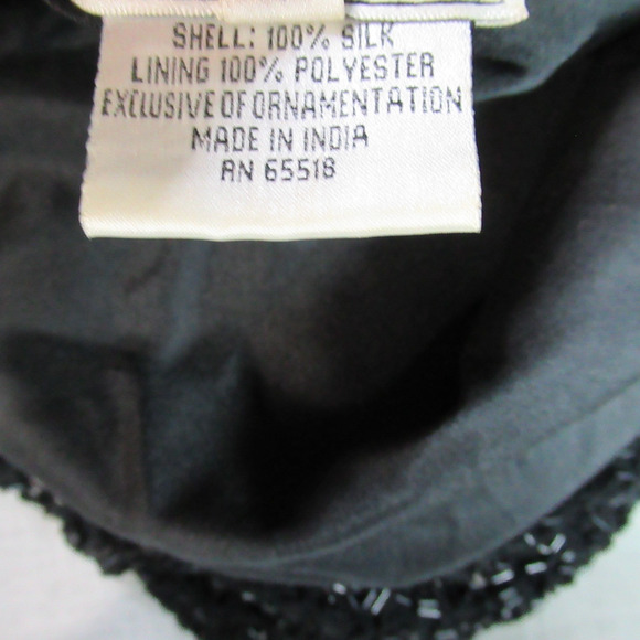 Vtg Stenay Black Beaded Evening Mermaid Dress Sz 10 Whimsigoth Prom Vamp 90s Y2K - Picture 14 of 14